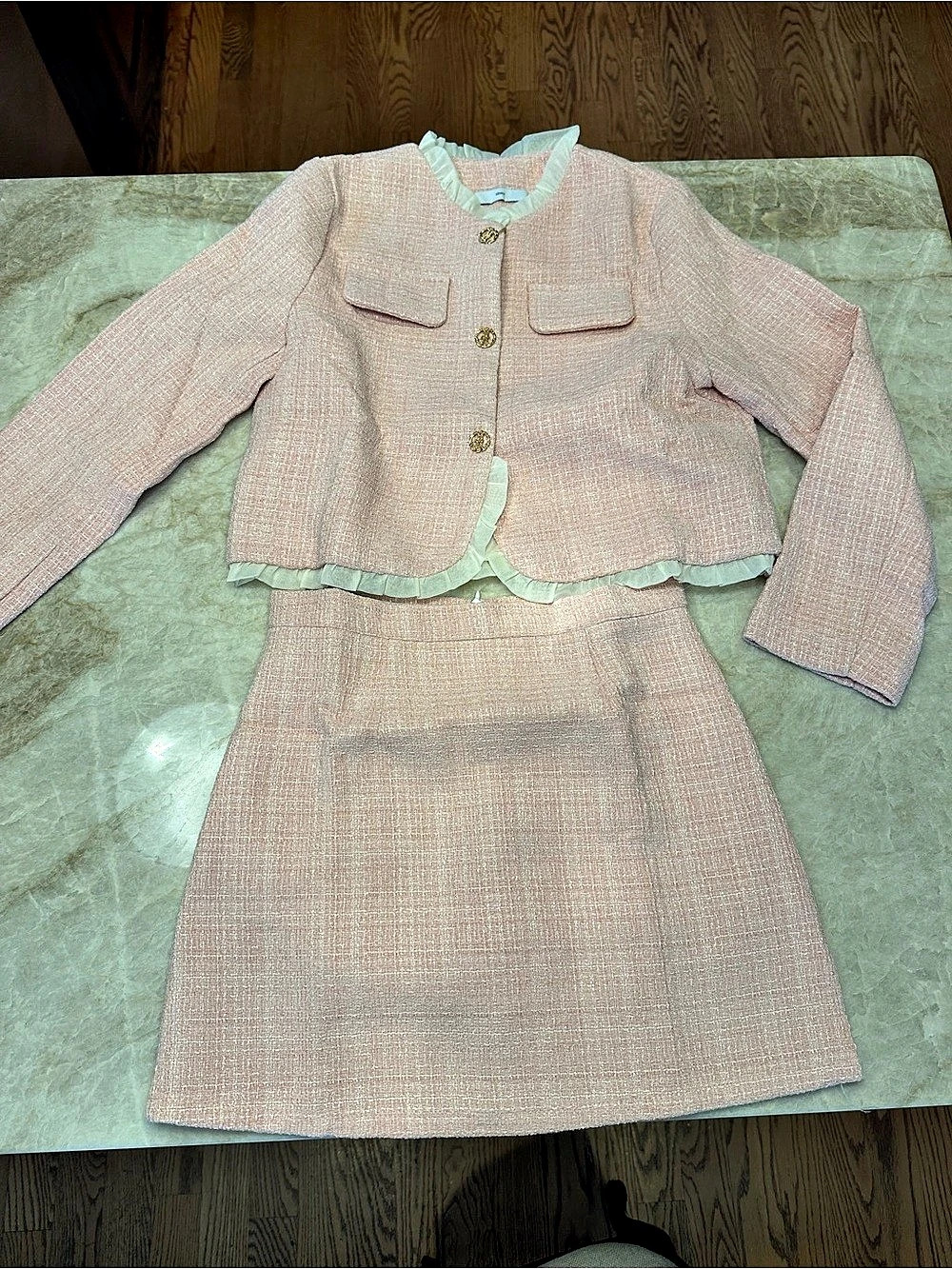 Pink Skirt Suit set